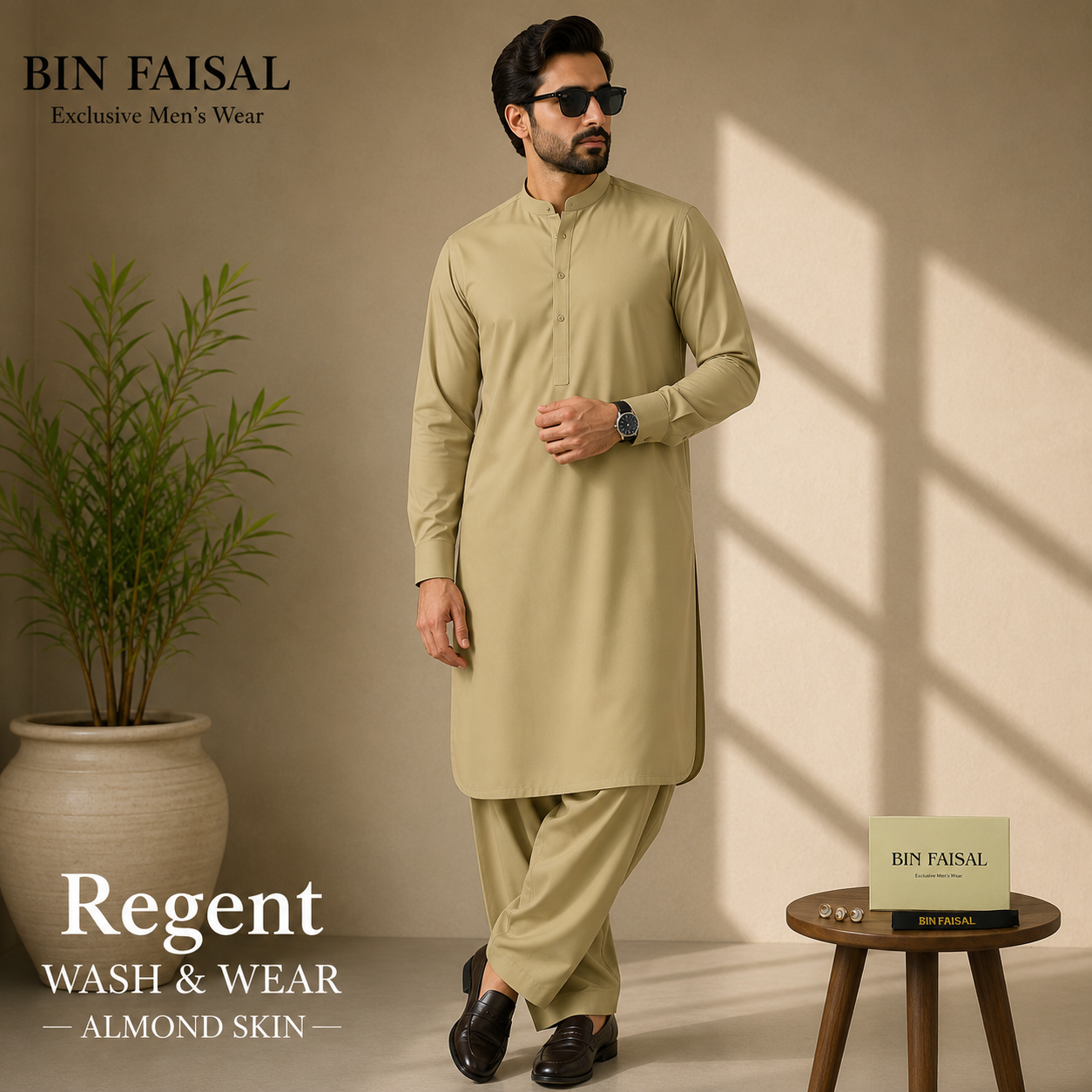 Bin Faisal  Premium Wash & Wear-ALMOND SKIN