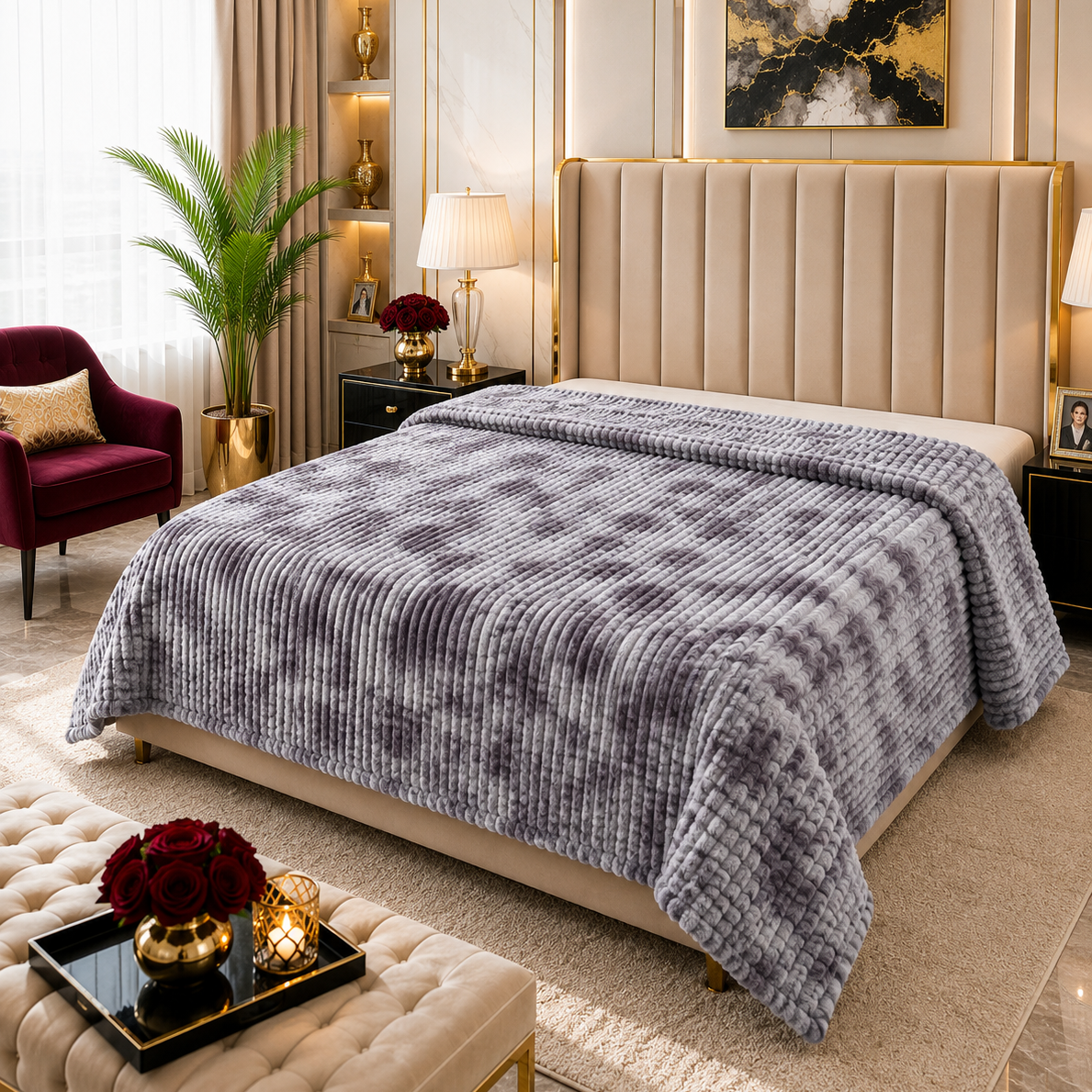 Premium Soft Puffy AC Blanket-king size