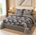 Quilted 7-Piece Comforter Set with Double Bedsheet