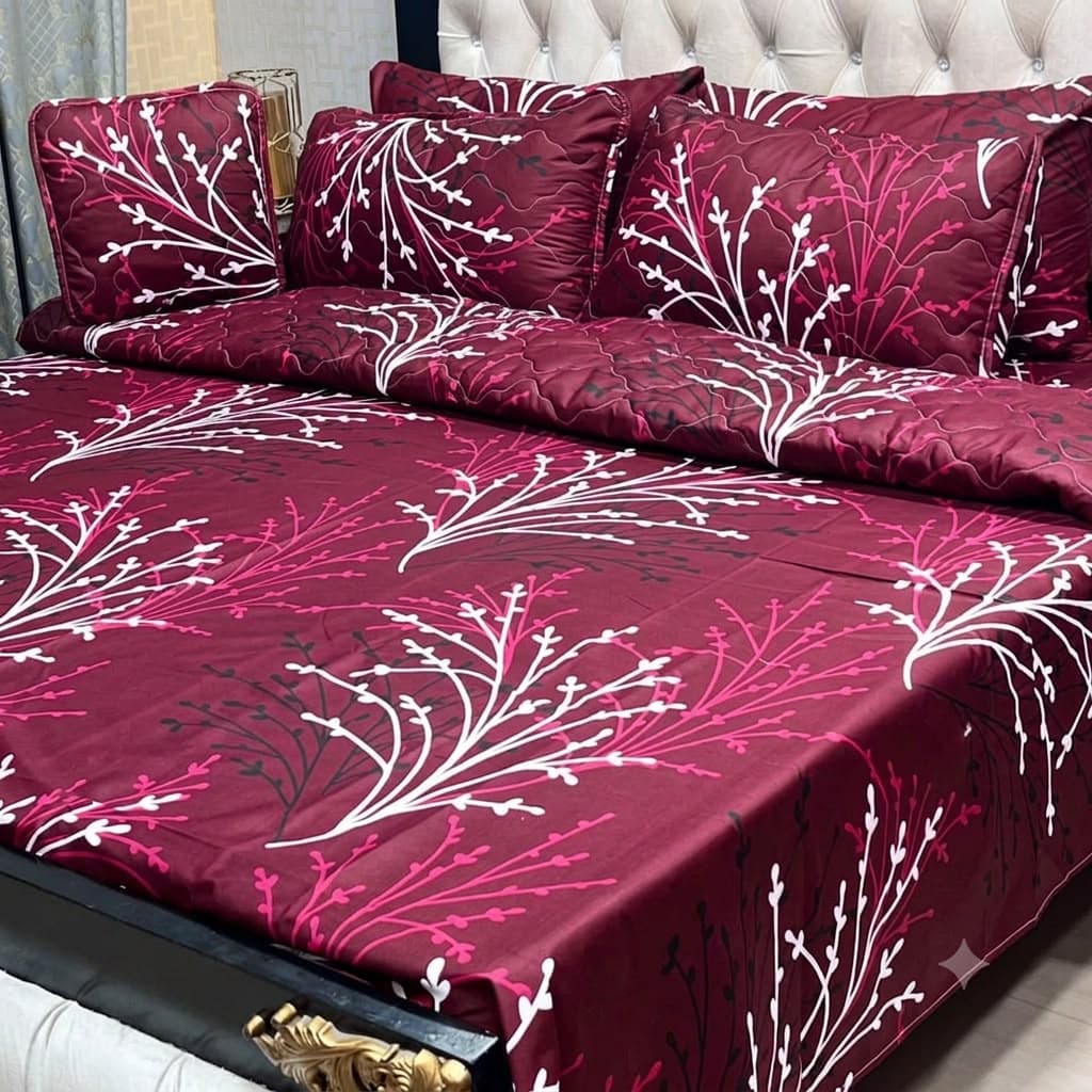 Elegant Double-Sided Bed Set for Master Bedroom