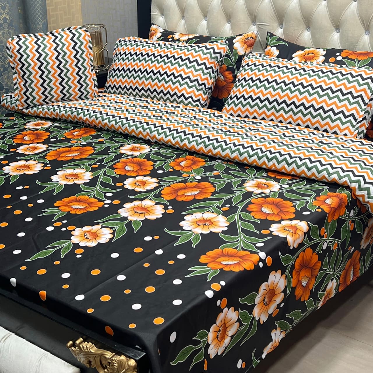 Modern King Size Quilted Bedding Set