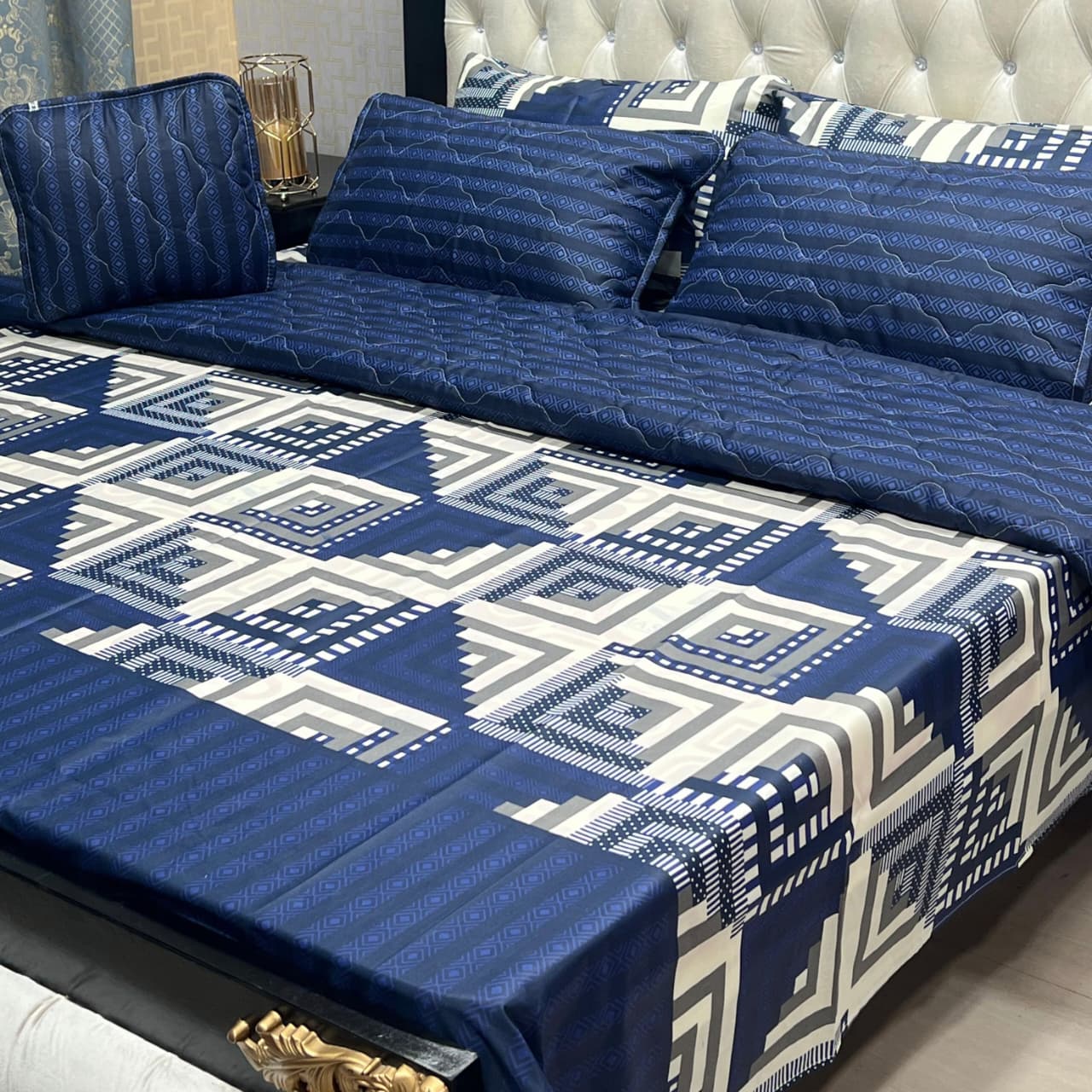7-Piece Aesthetic Quilted Comforter Set