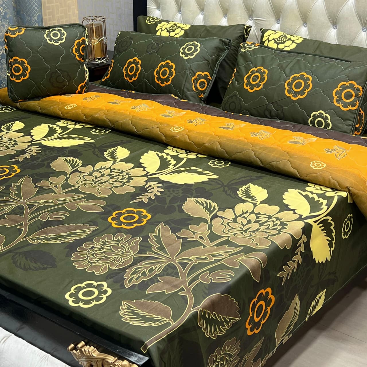 7-Piece Designer Quilted Comforter Set King Size