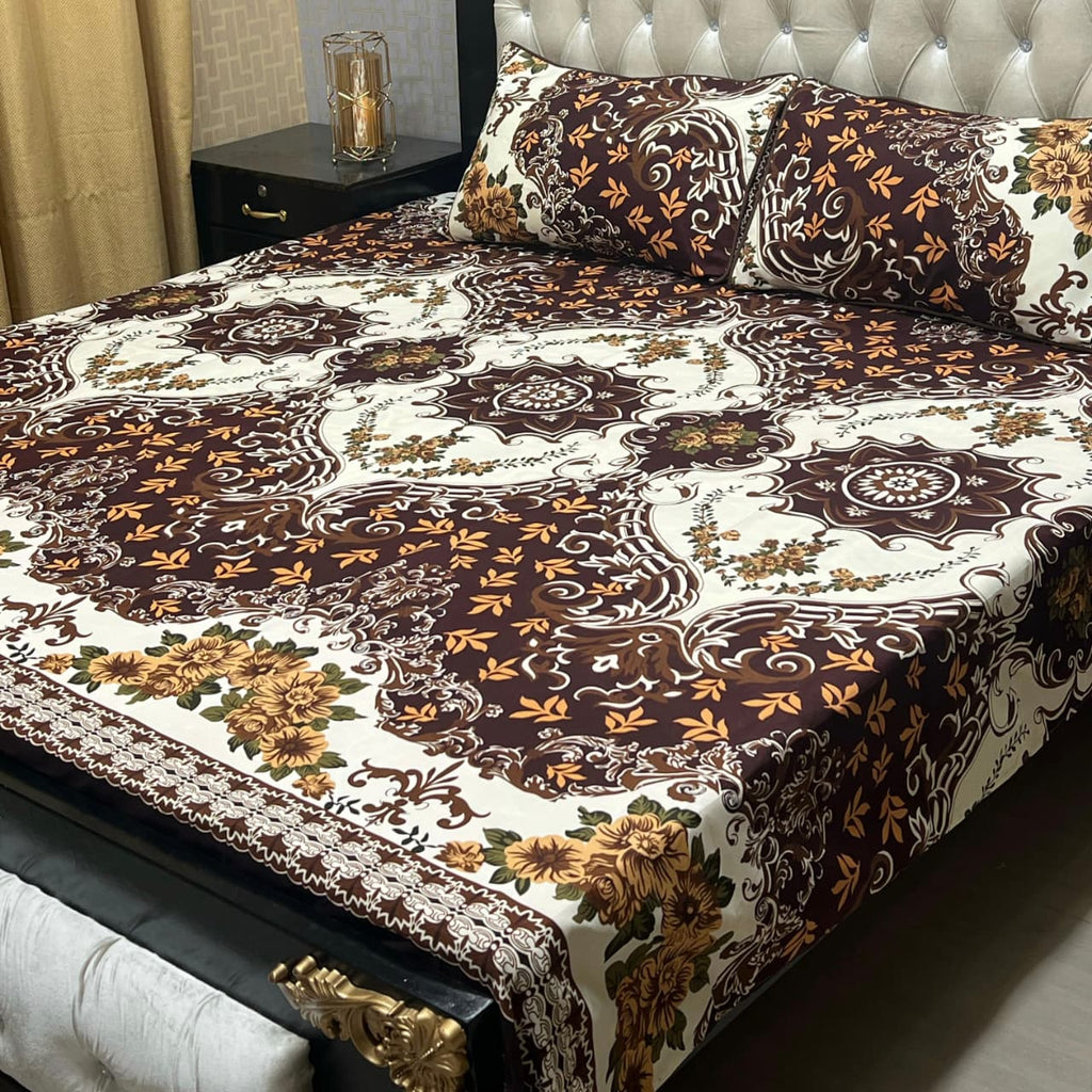 Elegant Printed Bed Sheet for Double Bed