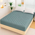 cotton Waterproof Quilted Mattress cover-see green