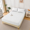 cotton Waterproof Quilted Mattress cover-white