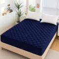 cotton Waterproof Quilted Mattress cover-navy