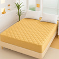 cotton Waterproof Quilted Mattress cover-yellow
