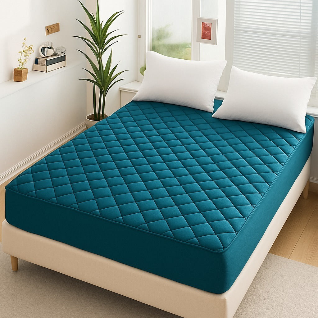 cotton Waterproof Quilted Mattress cover-zink