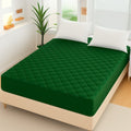 cotton Waterproof Quilted Mattress cover-green