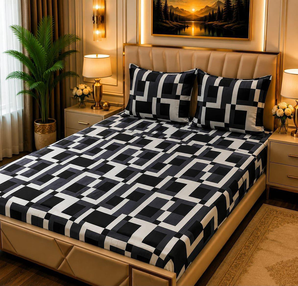 Soft 3pc fleece bedsheet-King size