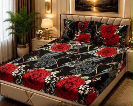 Soft 3pc fleece bedsheet-King size