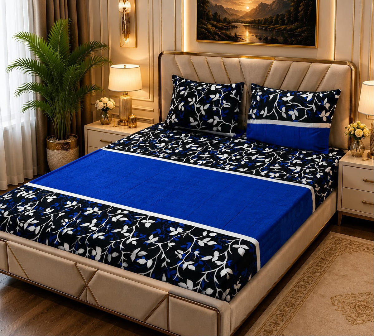 Soft 3pc fleece bedsheet-King size