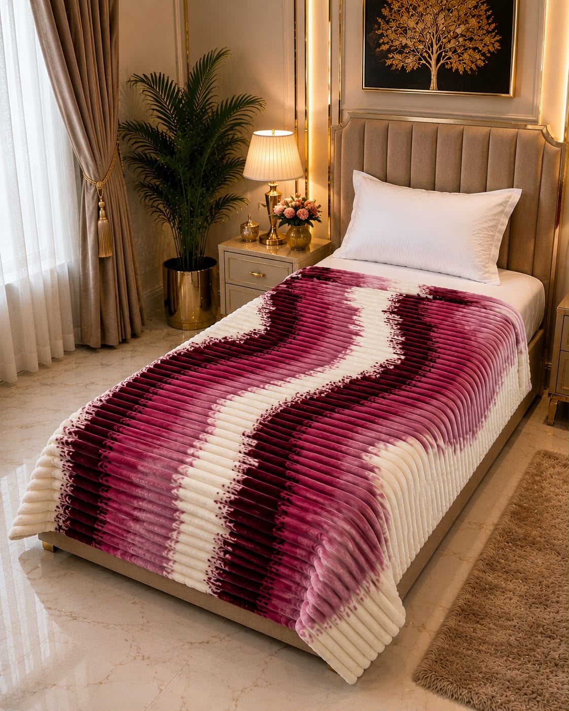 Premium Soft Puffy Single Bed AC Blanket
