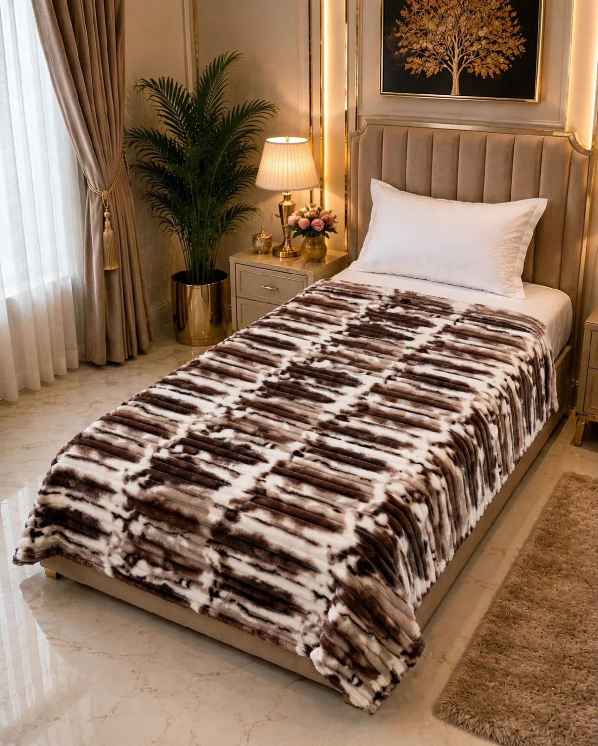 Premium Soft Puffy Single Bed AC Blanket