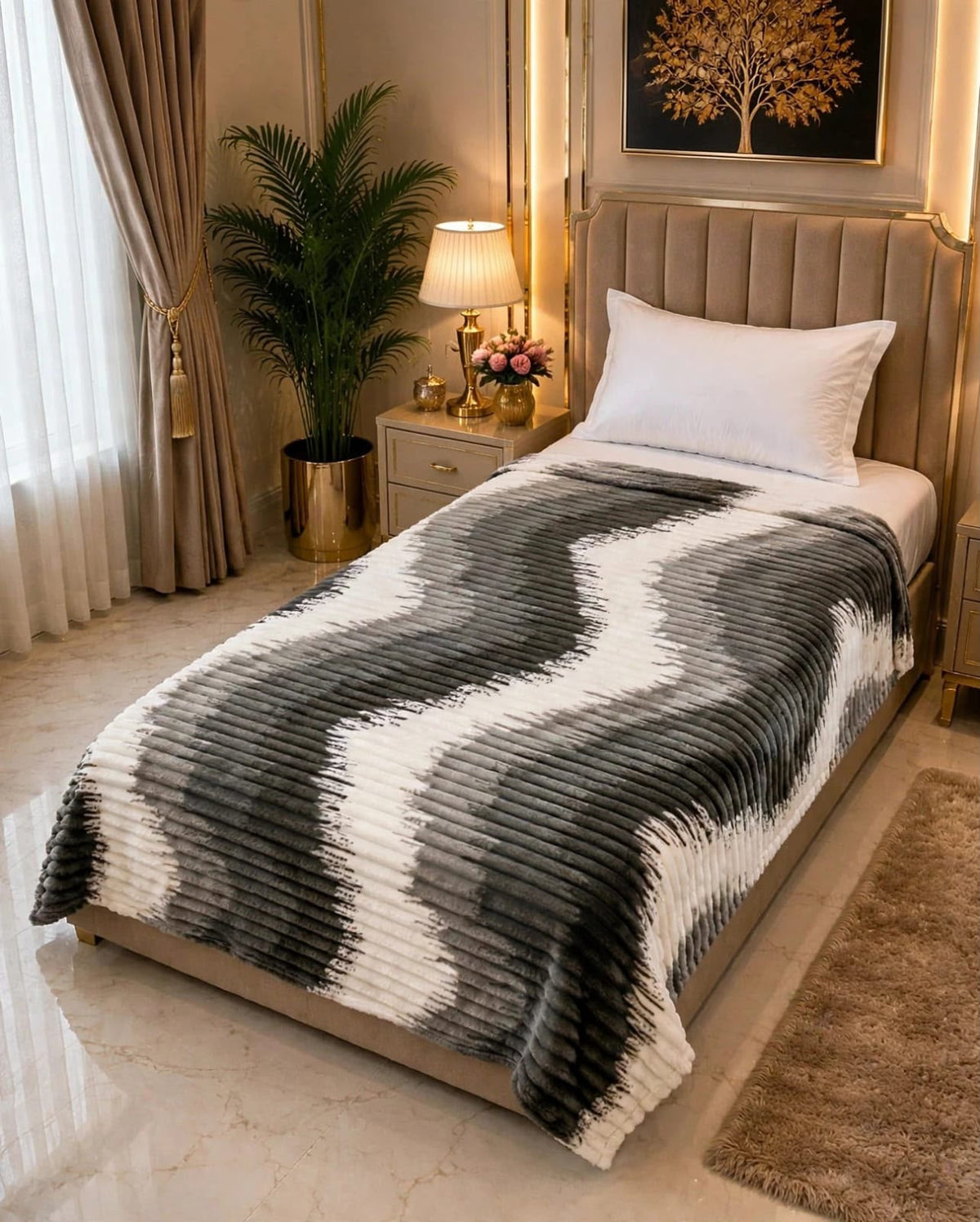 Premium Soft Puffy Single Bed AC Blanket