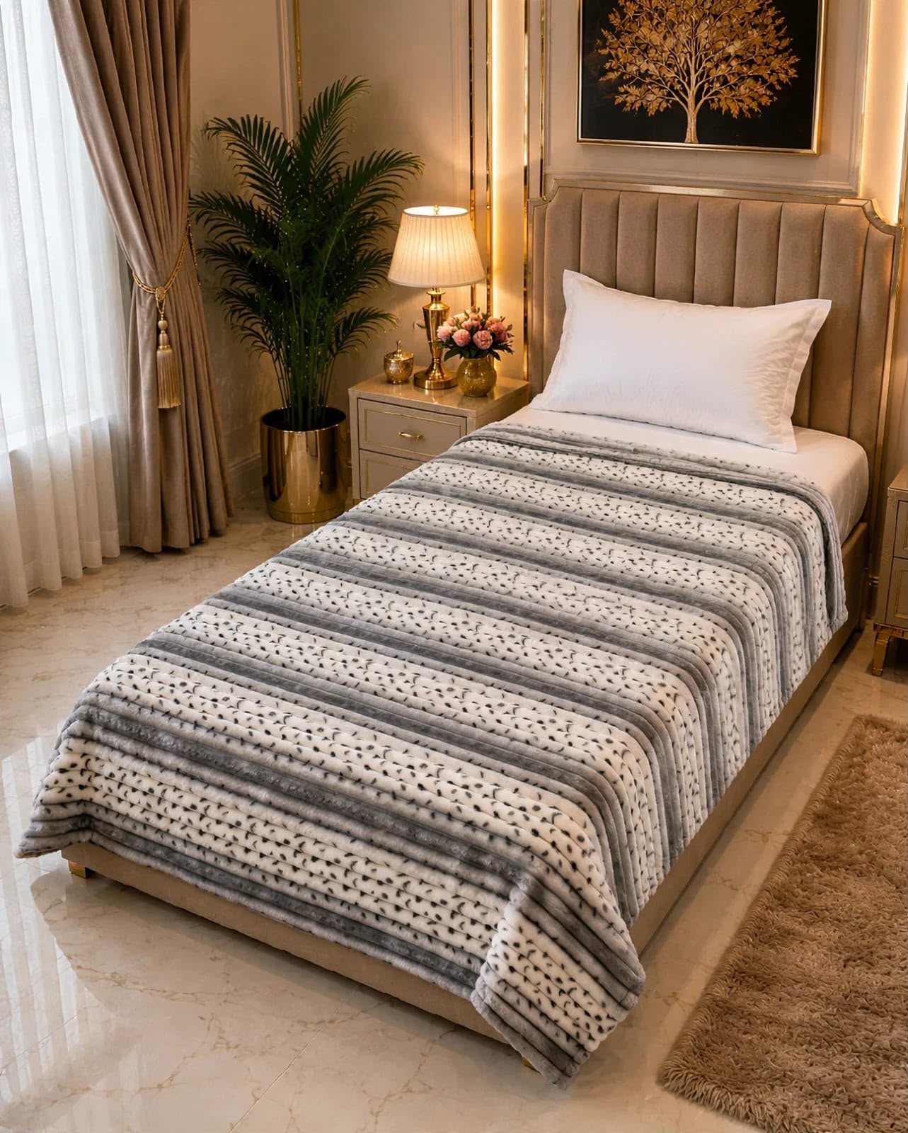 Premium Soft Puffy Single Bed AC Blanket