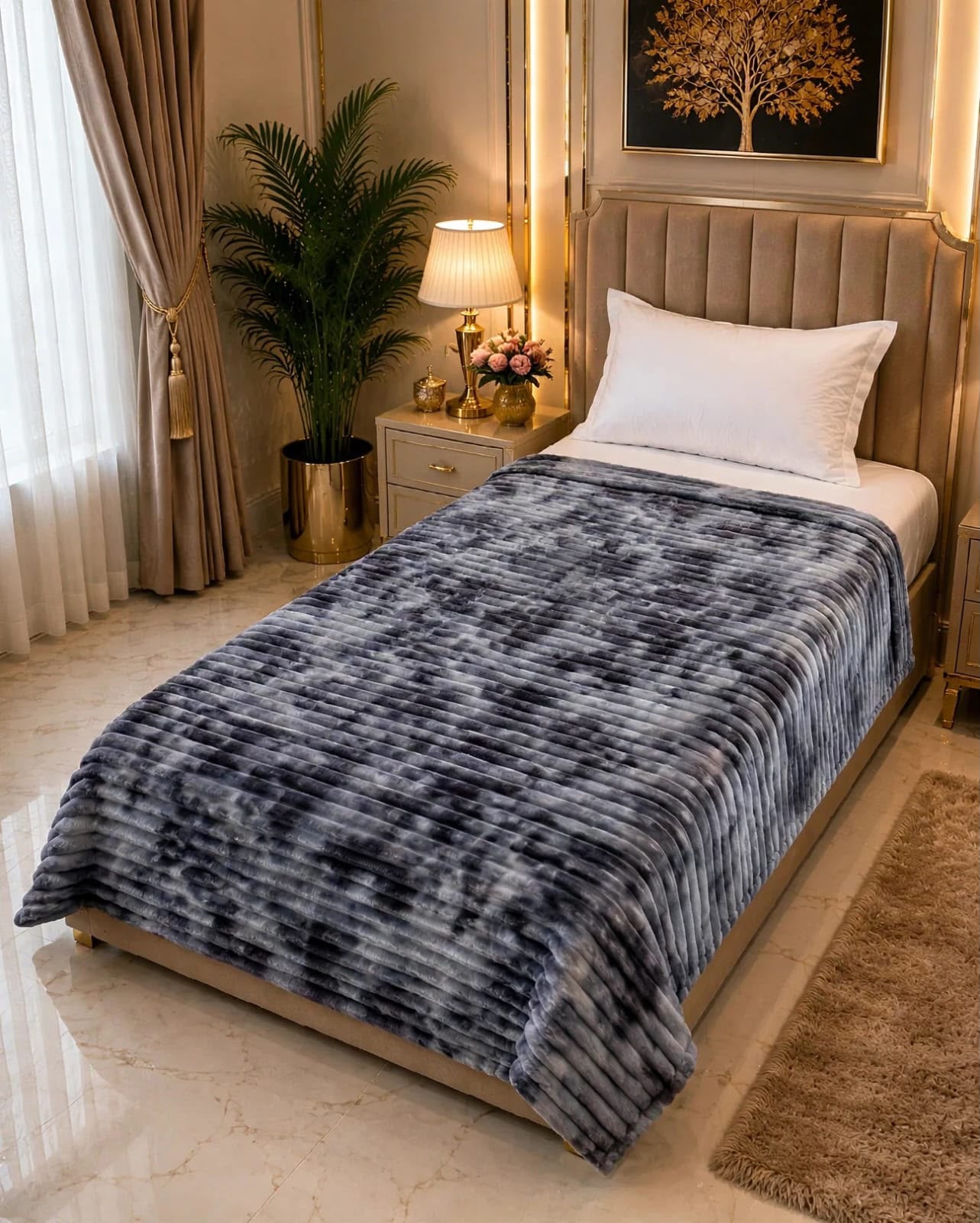 Premium Soft Puffy Single Bed AC Blanket