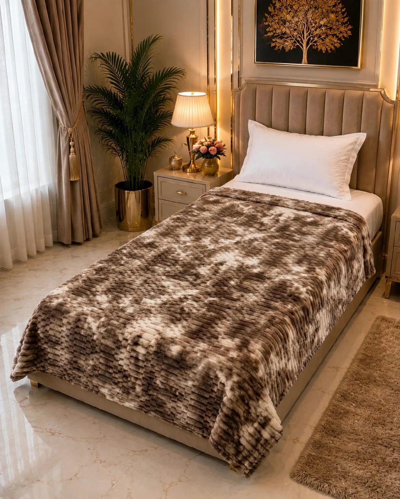 Premium Soft Puffy Single Bed AC Blanket