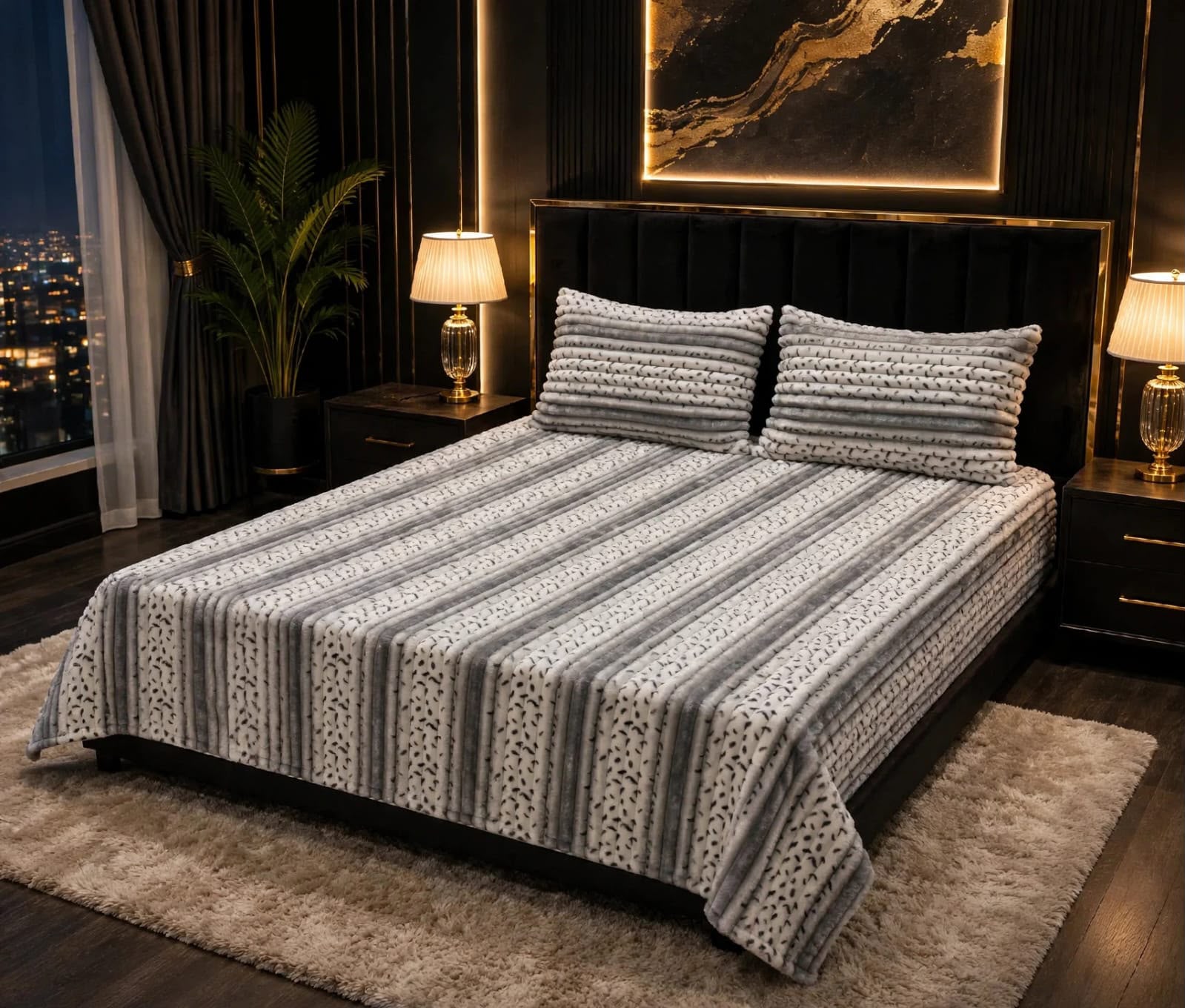 Premium Puffy Winter Bedsheet – King Size