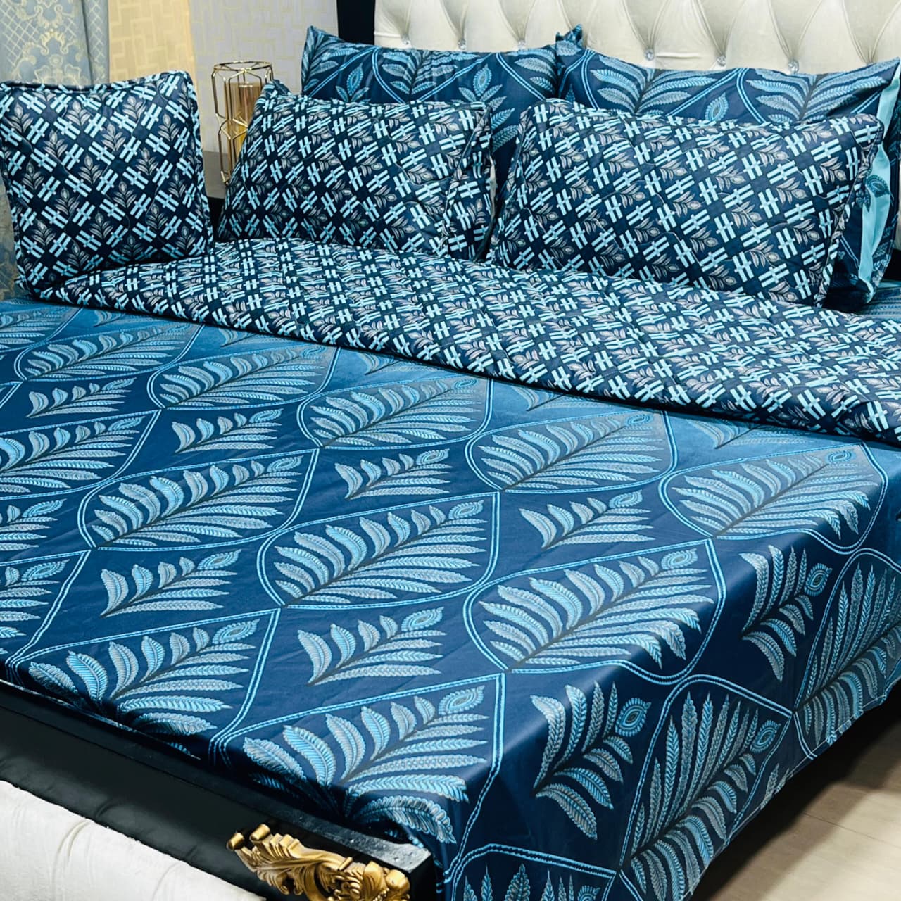 7-Piece Comforter Set for King Size Bed Quilted
