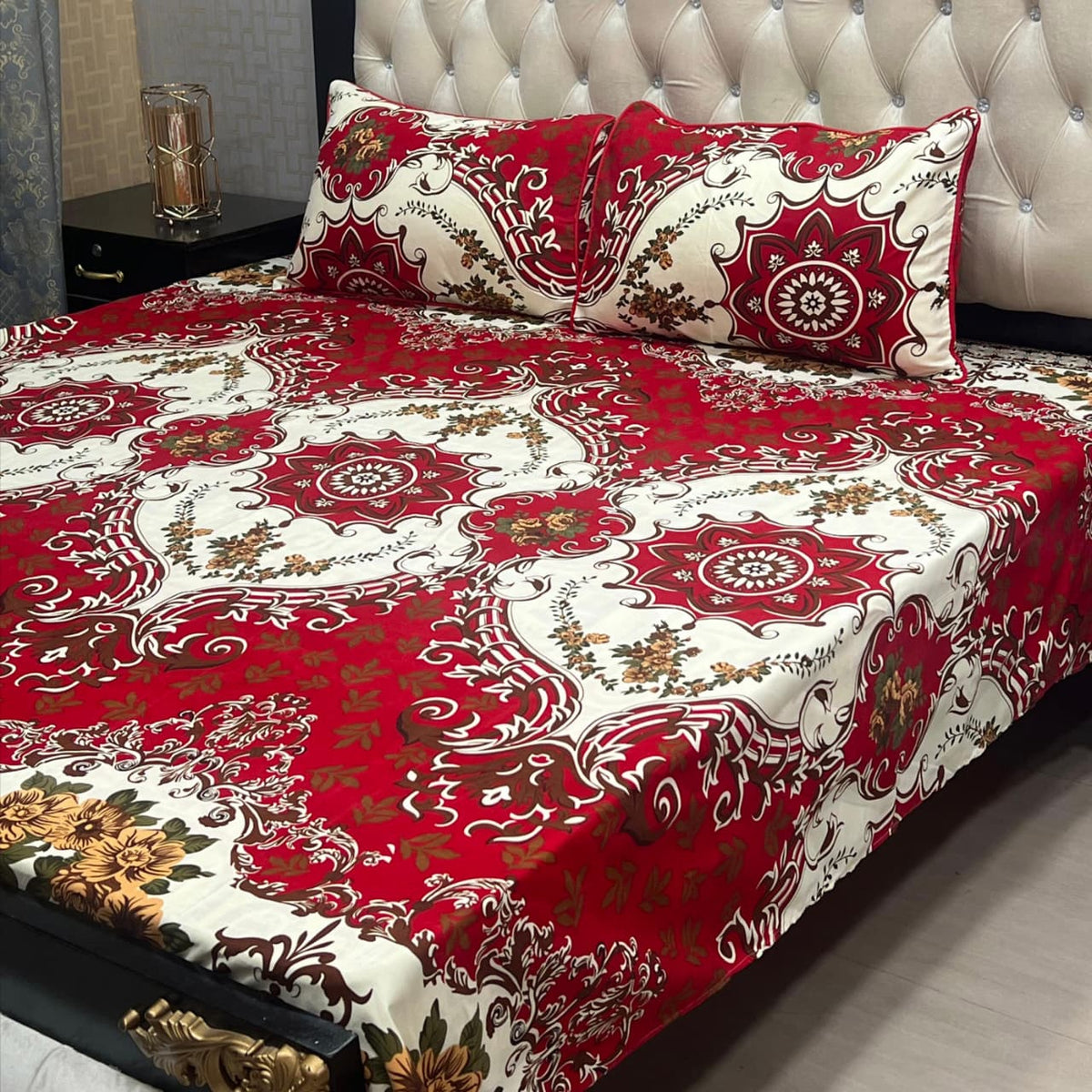 Elegant Printed Bed Sheet for Double Bed