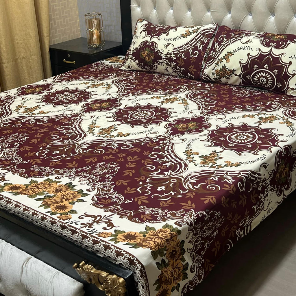 Elegant Printed Bed Sheet for Double Bed