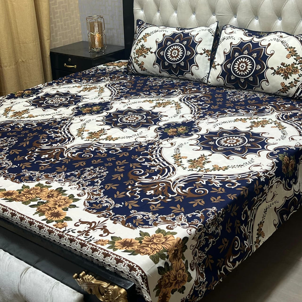Elegant Printed Bed Sheet for Double Bed