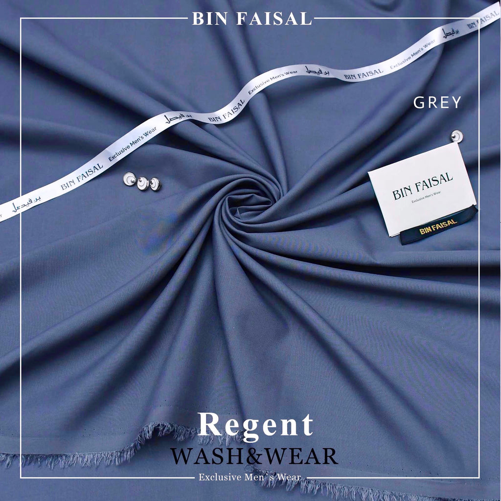 Bin Faisal  Premium Wash & Wear-GRAY SHADE