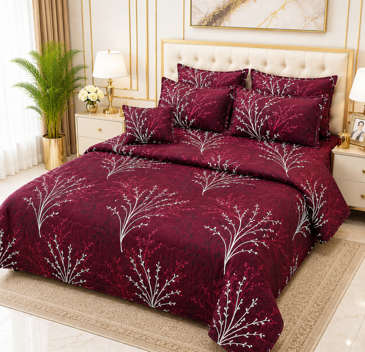 Stylish Quilted Bedding Collection – 7 Pieces