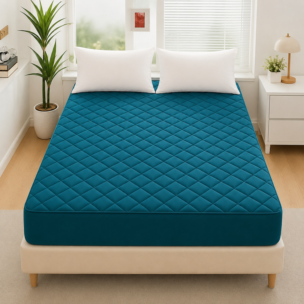 cotton Waterproof Quilted Mattress cover-zink