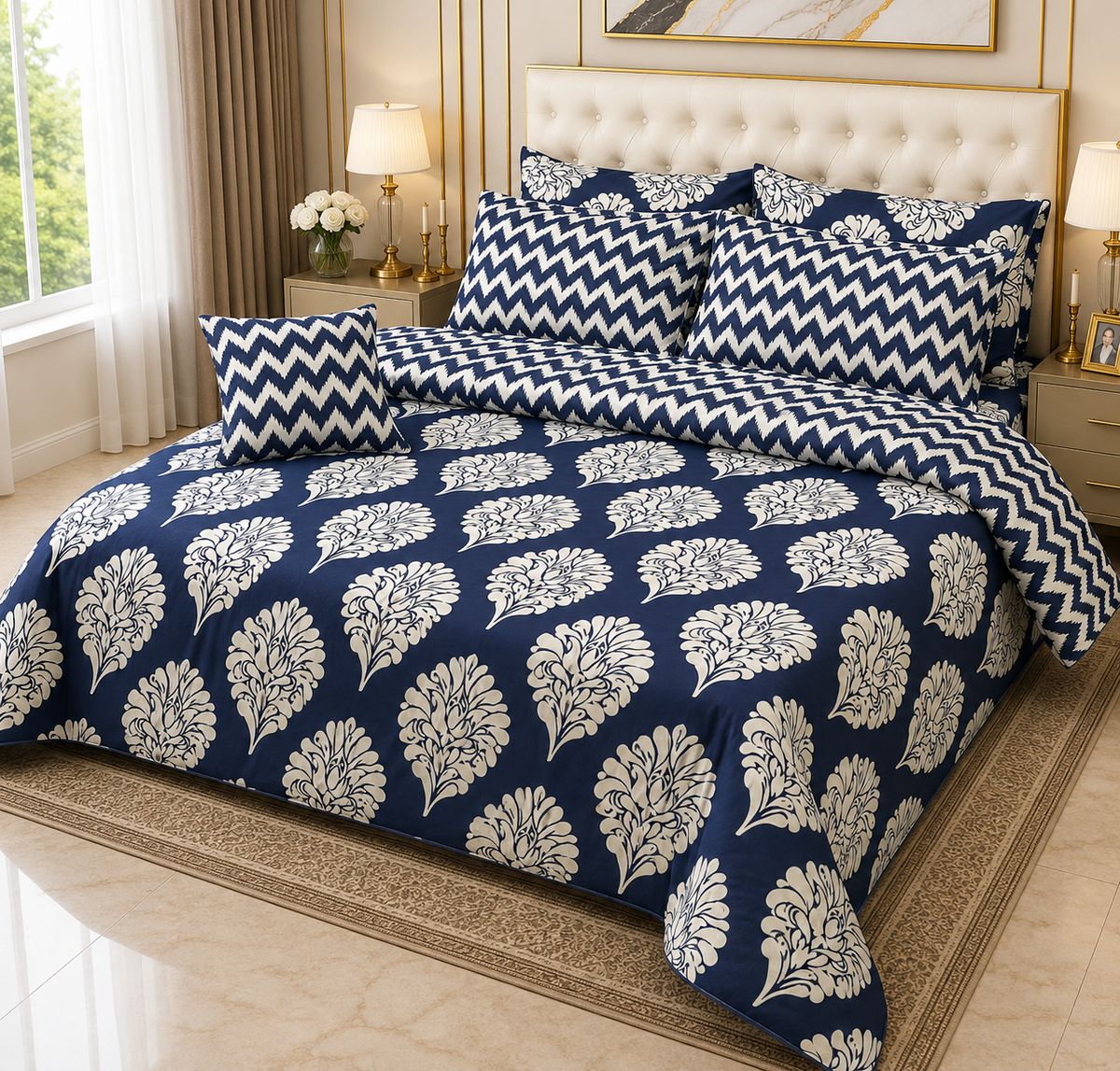 7-Piece Luxury Quilted Comforter Set Complete