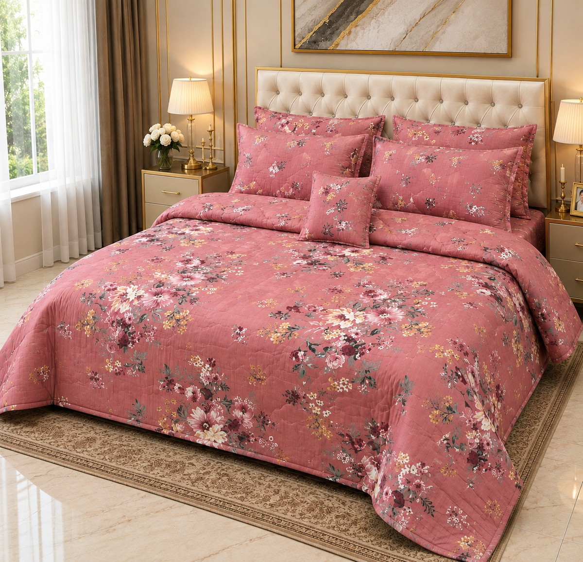 Best Selling 7-Piece King Size Quilted Comforter Set