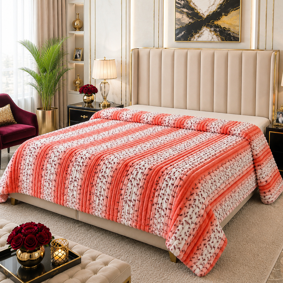 Premium Soft Puffy AC Blanket-king size