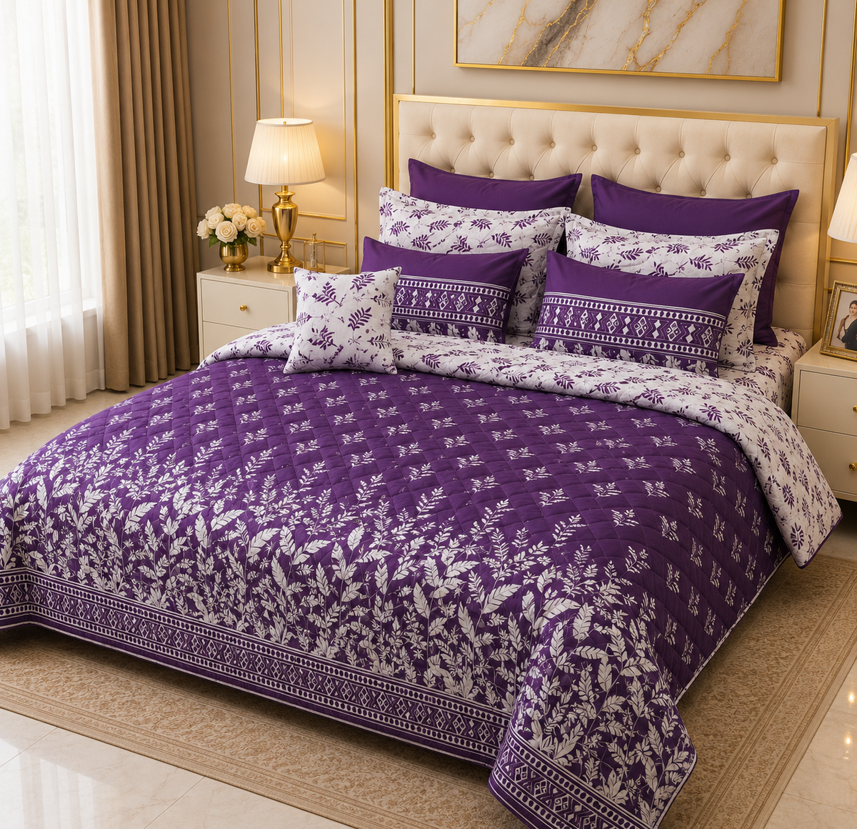 Luxury King Size Quilted Bedding Collection