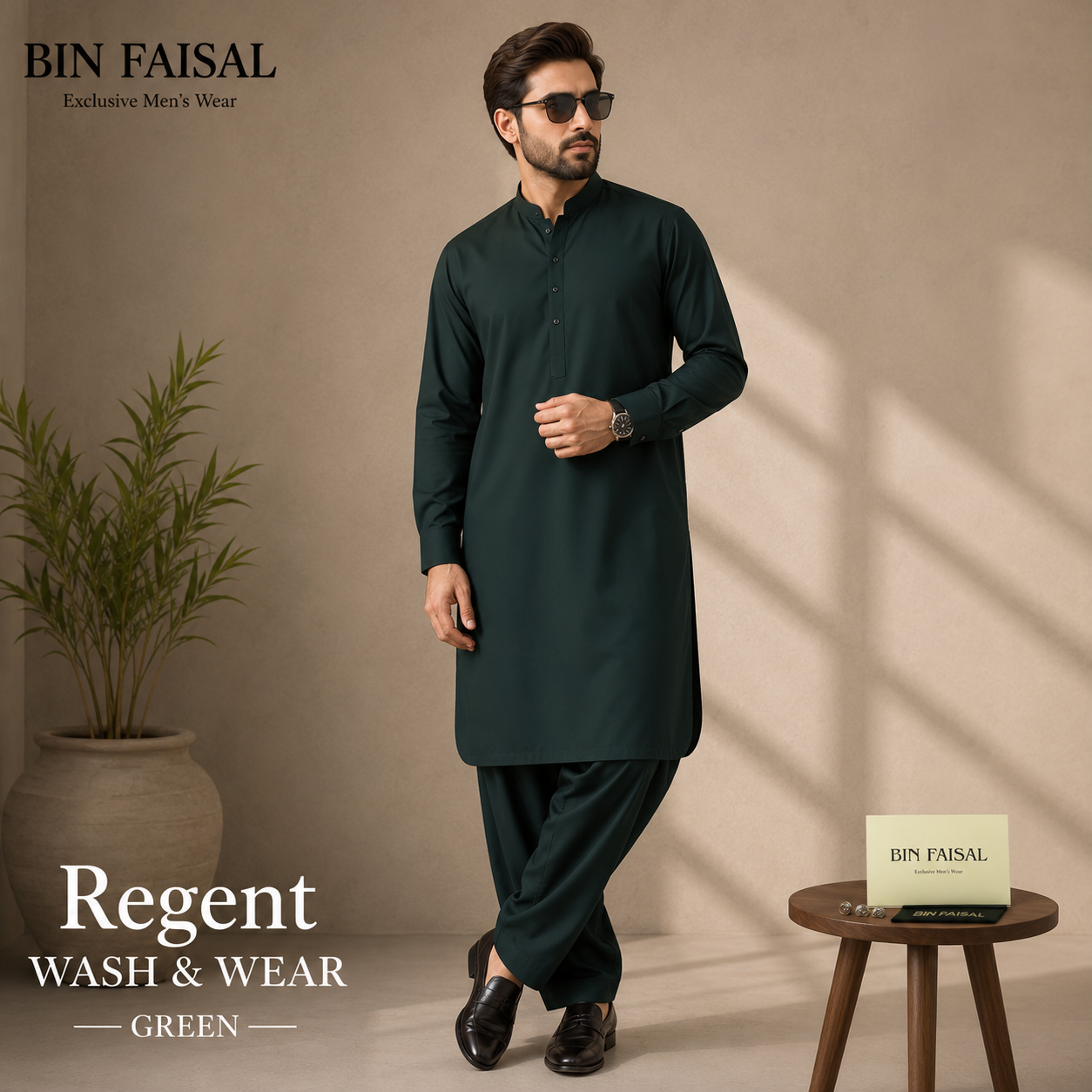 Bin Faisal  Premium Wash & Wear-GREEN